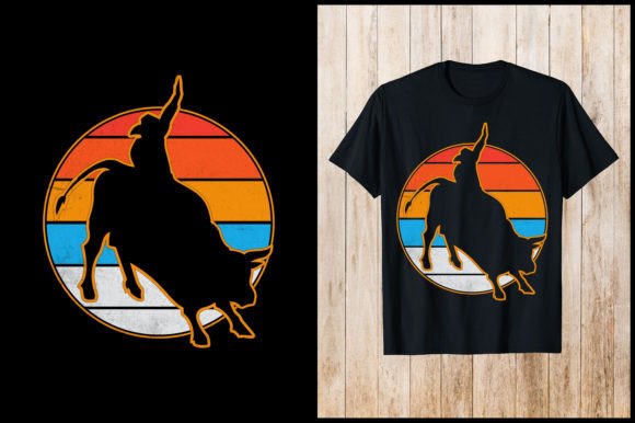 Bull Cow with Retro Vintage Cowboy Shirt