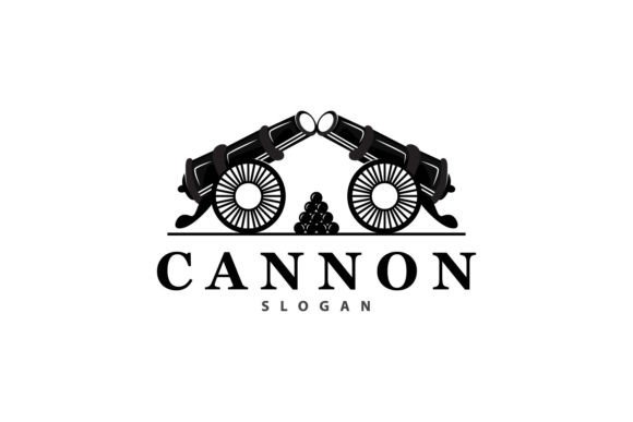 Cannon Logo, Elegant Simple Design Retro
