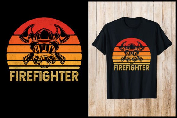 Firefighter Vintage Retro T-Shirt Design Review