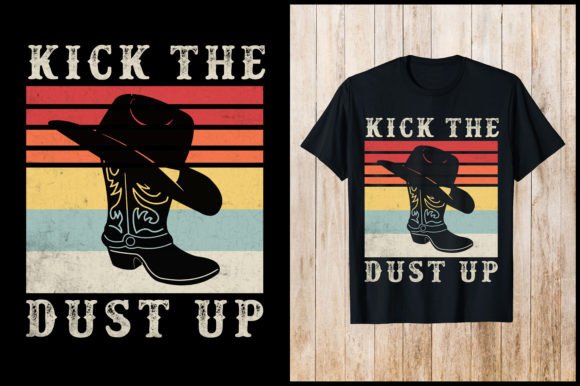 Kick the Dust Up Cowboy Retro T-Shirt