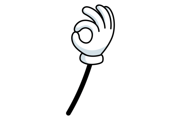 Ok Gesture. Retro Animation Style Comic
