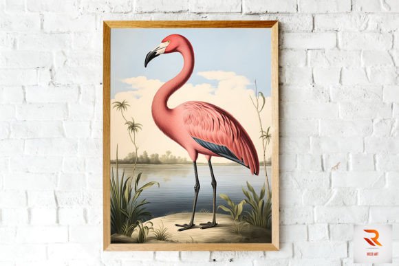 Retro Vintage Style Flamingo Wall Art Review