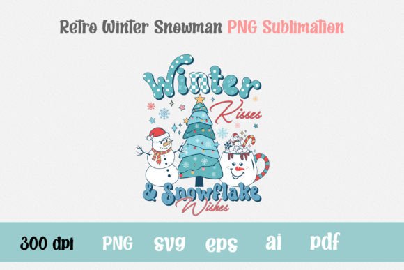 Retro Winter Snowman Sublimation PNG Review