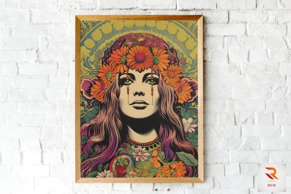 Review: Beautiful Retro Hippie Girl Wall Art