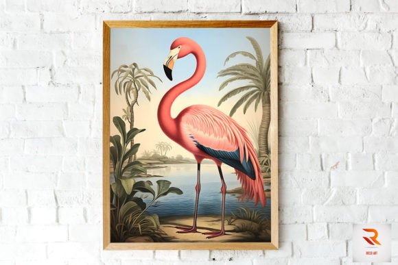 Reviewing Beautiful Retro Flamingo Wall Art for Embroidery