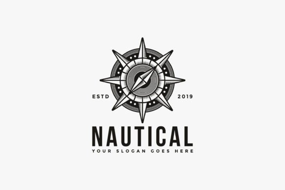 Vintage Retro Compass Nautical Logo Review