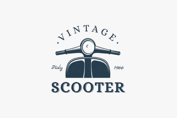 Vintage Retro Grungy Scooter Logo Review