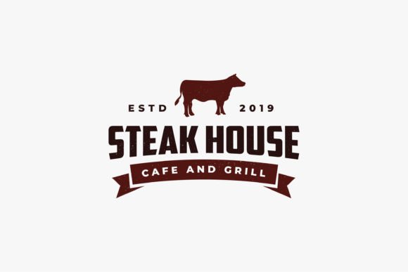 Vintage Retro Steak House Logo Review